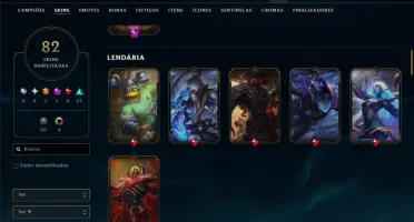 Ouro 4 com 125 Champs e 82 Skins ( ADC / SUP / MID )