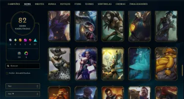 Ouro 4 com 125 Champs e 82 Skins ( ADC / SUP / MID )
