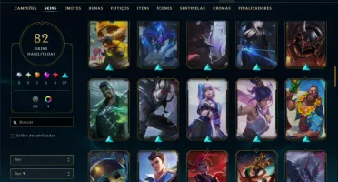 Ouro 4 com 125 Champs e 82 Skins ( ADC / SUP / MID )