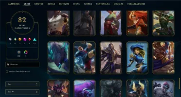 Ouro 4 com 125 Champs e 82 Skins ( ADC / SUP / MID )