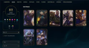 Ouro 4 com 125 Champs e 82 Skins ( ADC / SUP / MID )