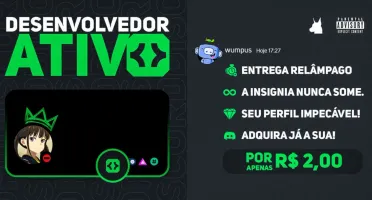 Discord Badge Active Developer | Ativo (Na Sua Conta)