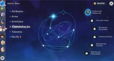 Conta AR33 - Kequing/ Zhongli / Mona 1C + Orgulho Celestial