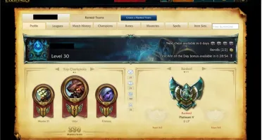 Platina V LoL 178 skins