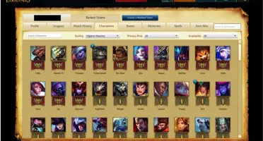 Platina V LoL 178 skins