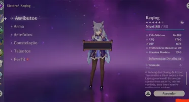 Conta com Keqing e Prova de Kagura. AR 40+
