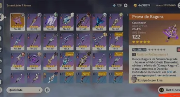 Conta com Keqing e Prova de Kagura. AR 40+