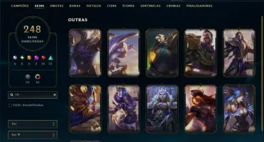 Mestre com TODOS os Champs e 248 Skins ( 193 PDL )