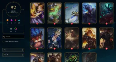 Conta LOL com 92 skins + LVL 125