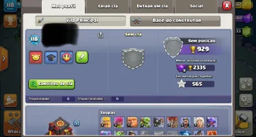 Conta clash of clans cv 10 semi full com 13400 gemas