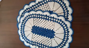 Tapete em croche medida 45 x 65