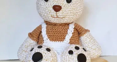 Ursinho Toshi Luminaria Bichinhos de Croche