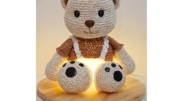 Ursinho Toshi Luminaria Bichinhos de Croche