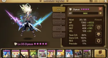 Summoners war iniciante com Dyeus