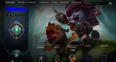 conta lol lvl 64 otima pra smurf