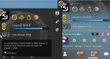 CONTA STEAM - CSGO PRIME - RANK GLOBAL - MEDALHA 5 ANOS