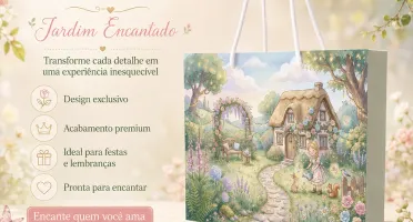 Kit 15 Sacolinhas Jardim Encantado - Pegue e Monte