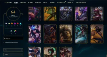 Ouro 2 com 120 Champs e 64 Skins ( MAIN ADC )