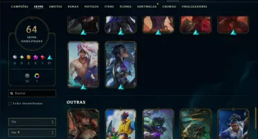 Ouro 2 com 120 Champs e 64 Skins ( MAIN ADC )