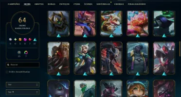 Ouro 2 com 120 Champs e 64 Skins ( MAIN ADC )