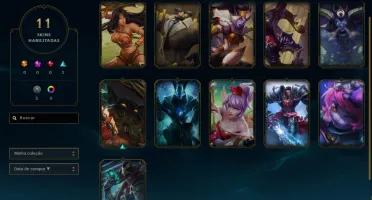 CONTA LEAGUE OF LEGENDS PRATA IV - 47 CAMPEÕES - 11 SKINS