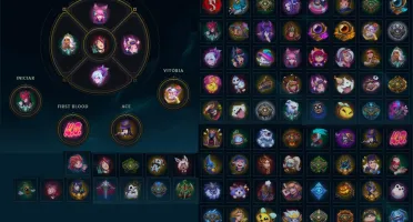 CONTA GOLD LVL 300+, 124 CHAMPS, 59 SKINS, 89 EMOTES E MAIS