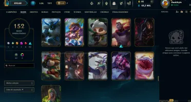 conta de lol 11 anos muita skin