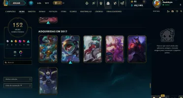conta de lol 11 anos muita skin