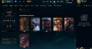 conta de lol 11 anos muita skin