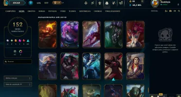 conta de lol 11 anos muita skin