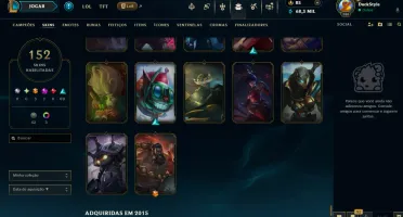 conta de lol 11 anos muita skin