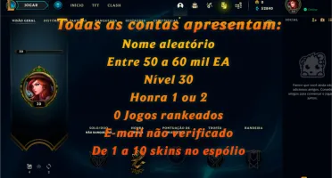 CONTAS LVL 30 UNRANKED