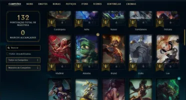 Conta ouro 2 com 32 skins e 69 champs