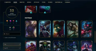 Conta ouro 2 com 32 skins e 69 champs
