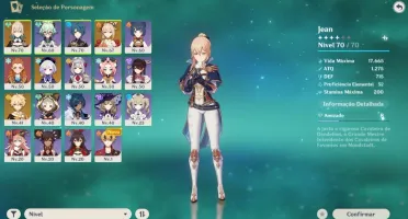 Genshin Impact AR 42 com 4 hero 5 estrelas