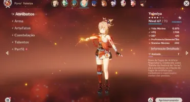 Genshin Impact AR 42 com 4 hero 5 estrelas