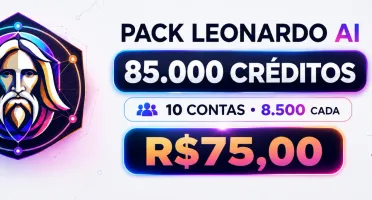 Pack Leonardo AI 10 contas 85.000 mil creditos