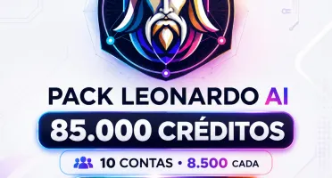 Pack Leonardo AI 10 contas 85.000 mil creditos