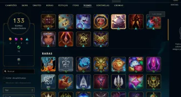 🔥Conta smurf LOL BR com 101 skins, 17000EA e 1033 RP🔥
