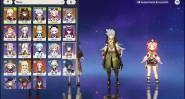 Ar 47 Kazuha, Hutao, Keqing, Jean e Qiqi