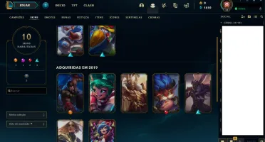 2 contas de lol com skins