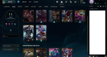 2 contas de lol com skins