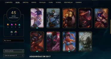 CONTA PLATINA 3, 45 SKINS, 112 CHAMPS!