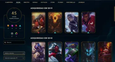 CONTA PLATINA 3, 45 SKINS, 112 CHAMPS!