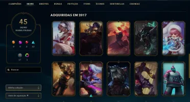 CONTA PLATINA 3, 45 SKINS, 112 CHAMPS!
