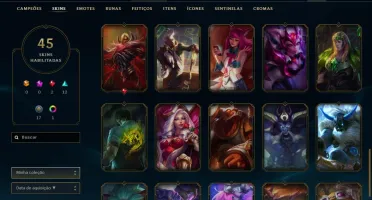 CONTA PLATINA 3, 45 SKINS, 112 CHAMPS!