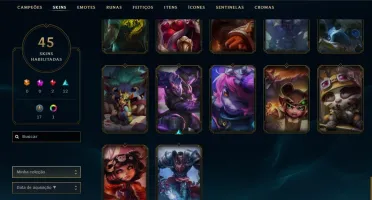 CONTA PLATINA 3, 45 SKINS, 112 CHAMPS!