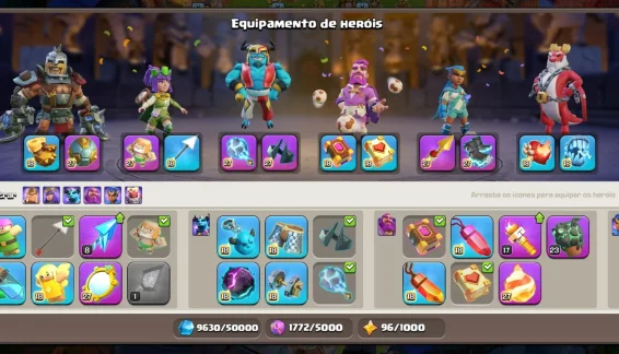 Clash of Clans CV18 Heróis FULL