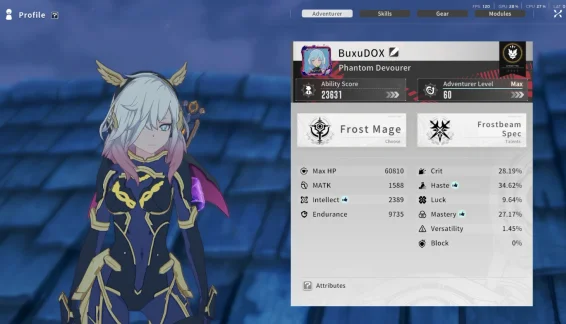 Conta Blue Protocol Frost Mage