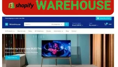 Tema Shopify Warehouse Versão 2024 / Atualizado